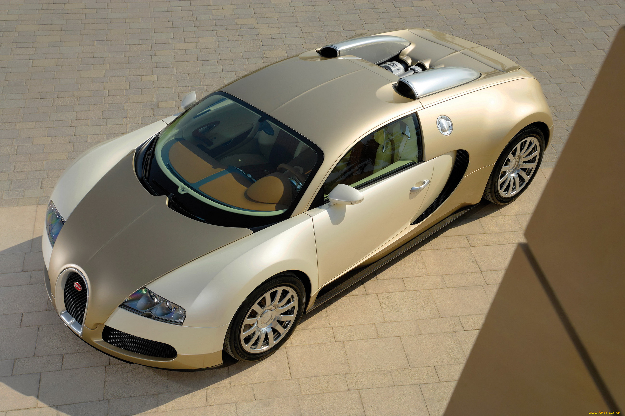 2009, bugatti, veyron, gold, colored, 